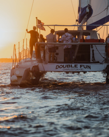 Double Fun sailing into the sunset